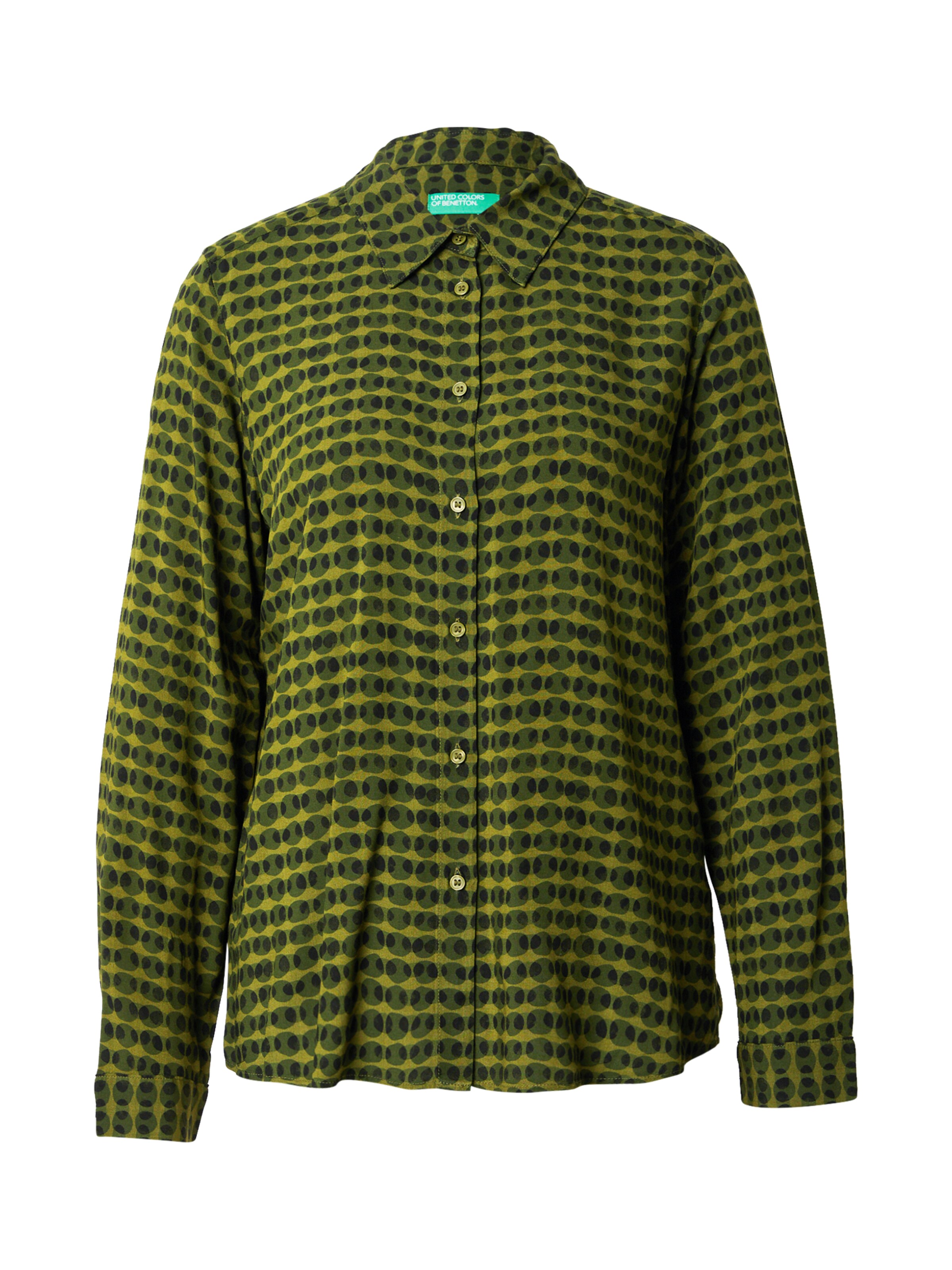 zaļš UNITED COLORS OF BENETTON Blūze: no priekšpuses