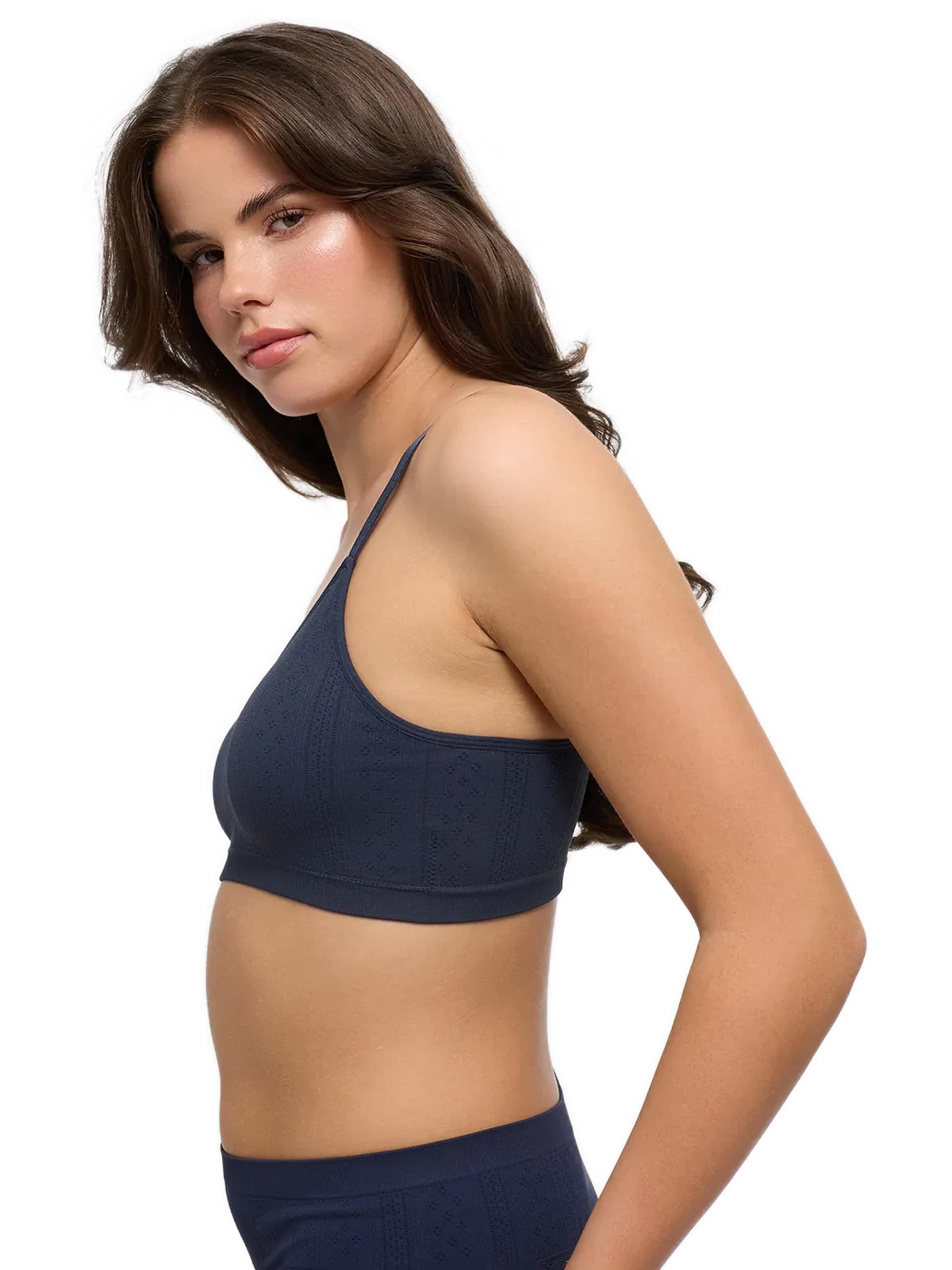 cfab Bustier BH 'Jacquard Bralette' in Blauw