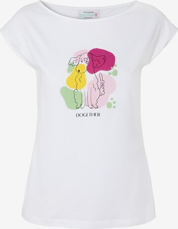 TATUUM - Camisa 'Amanda 3' em branco: frente