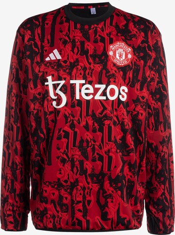 ADIDAS PERFORMANCE Athletic Sweatshirt 'Manchester United' in Red: front