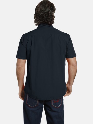 Jan Vanderstorm Comfort fit Button Up Shirt 'Freydis' in Blue