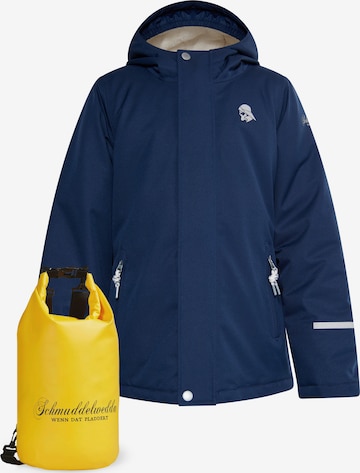 Schmuddelwedda Funktionsjacke und Rucksack in Blau: predná strana