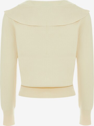 NAEMI Gebreid vest in Beige