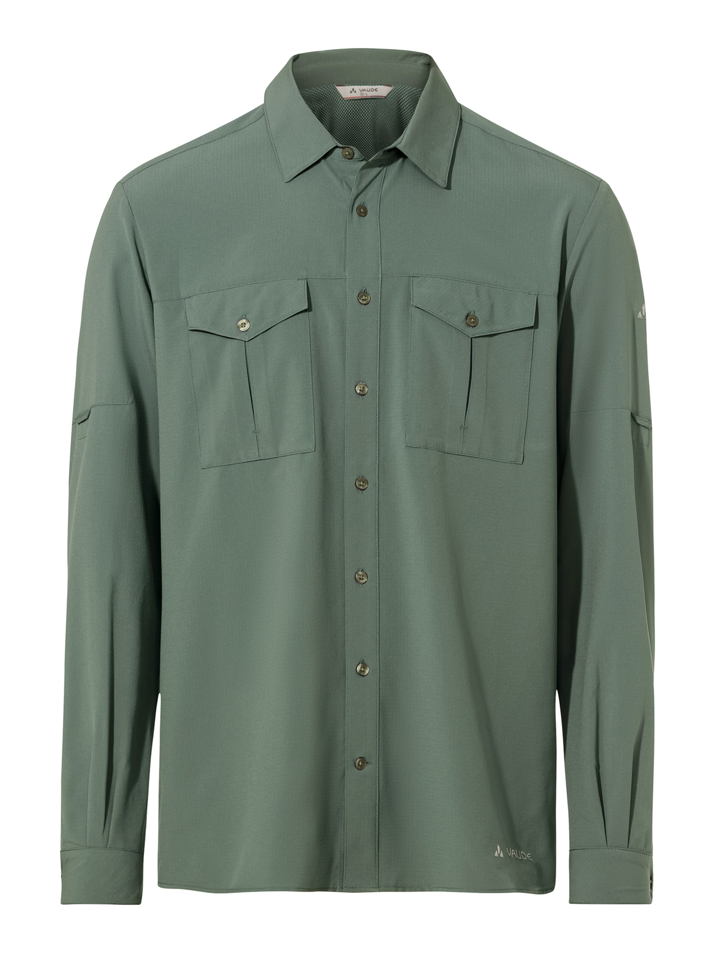 VAUDE Functioneel overhemd 'Rosemoor II' in Groen: voorkant