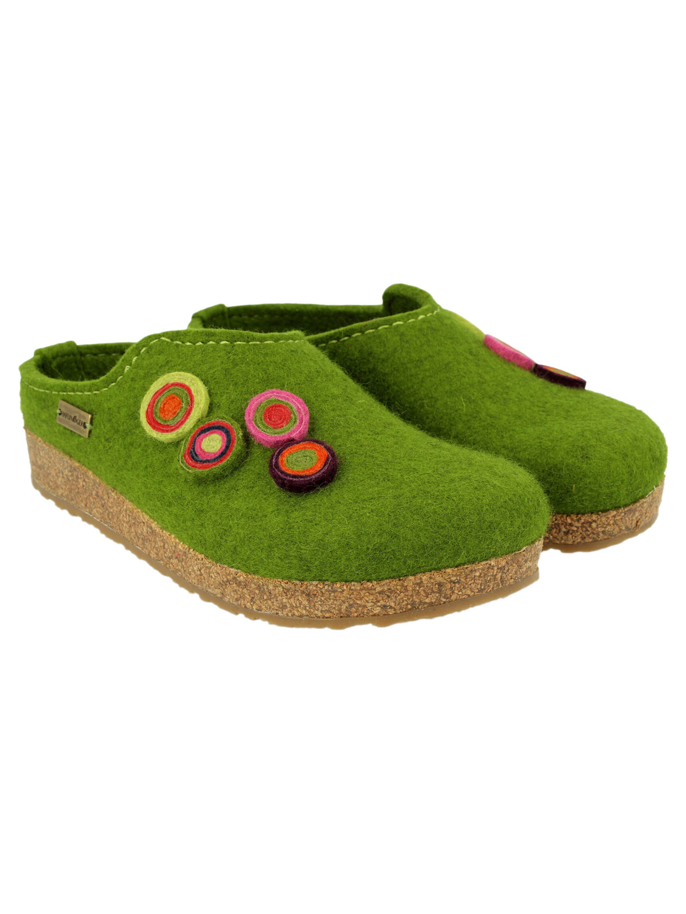 HAFLINGER Clogs 'Grizzly Kanon' in Green