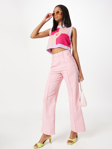 Wide leg Pantaloni de la Cotton On pe roz