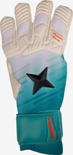 DERBYSTAR Athletic Gloves 'APS Pro Grip Aqua' in Turquoise / Orange / Black / White, Item view
