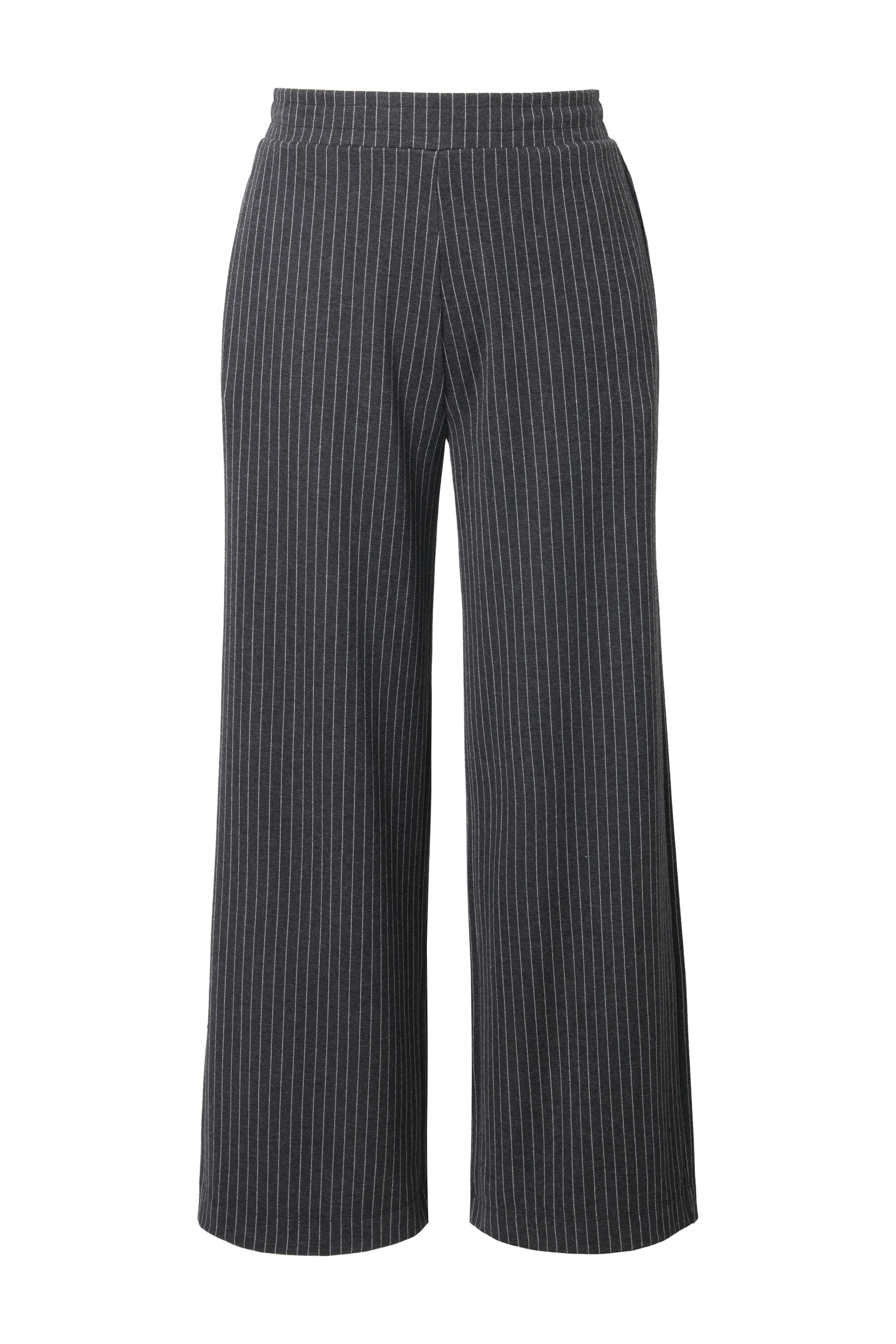 Studio Untold Wide leg Broek in Grijs: voorkant