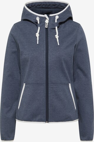 myMo ATHLSR Athletic Zip-Up Hoodie in Blue: front