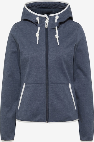 myMo ATHLSR Athletic Zip-Up Hoodie in Blue: front