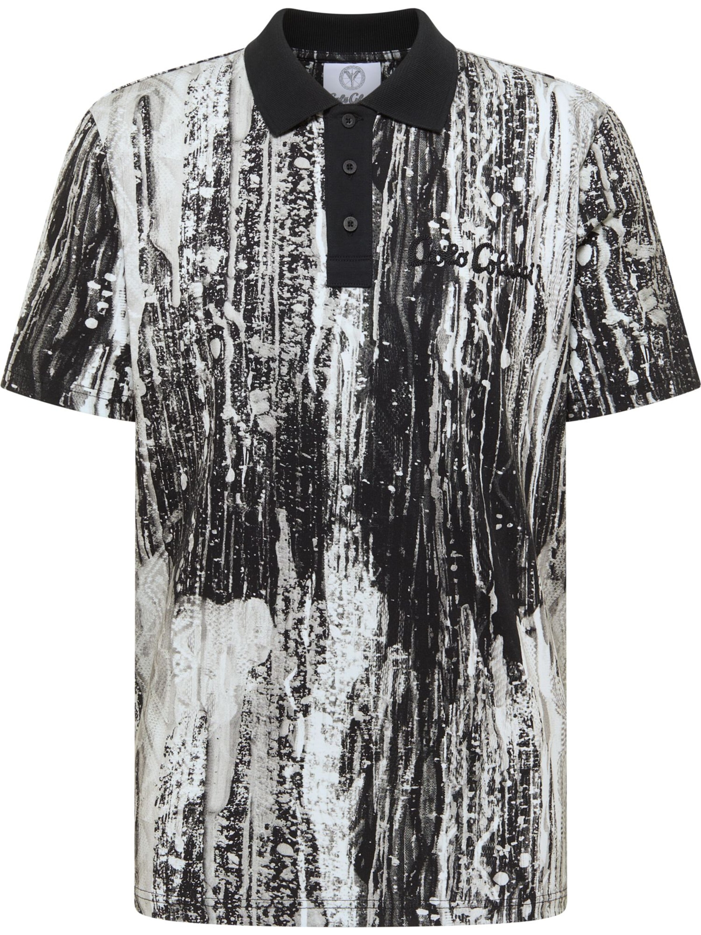 Carlo Colucci Poloshirt 'Fascella' in Schwarz: Vorderseite