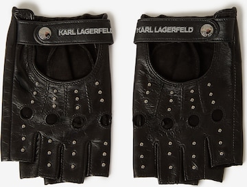 Karl Lagerfeld Full finger gloves in Black: front