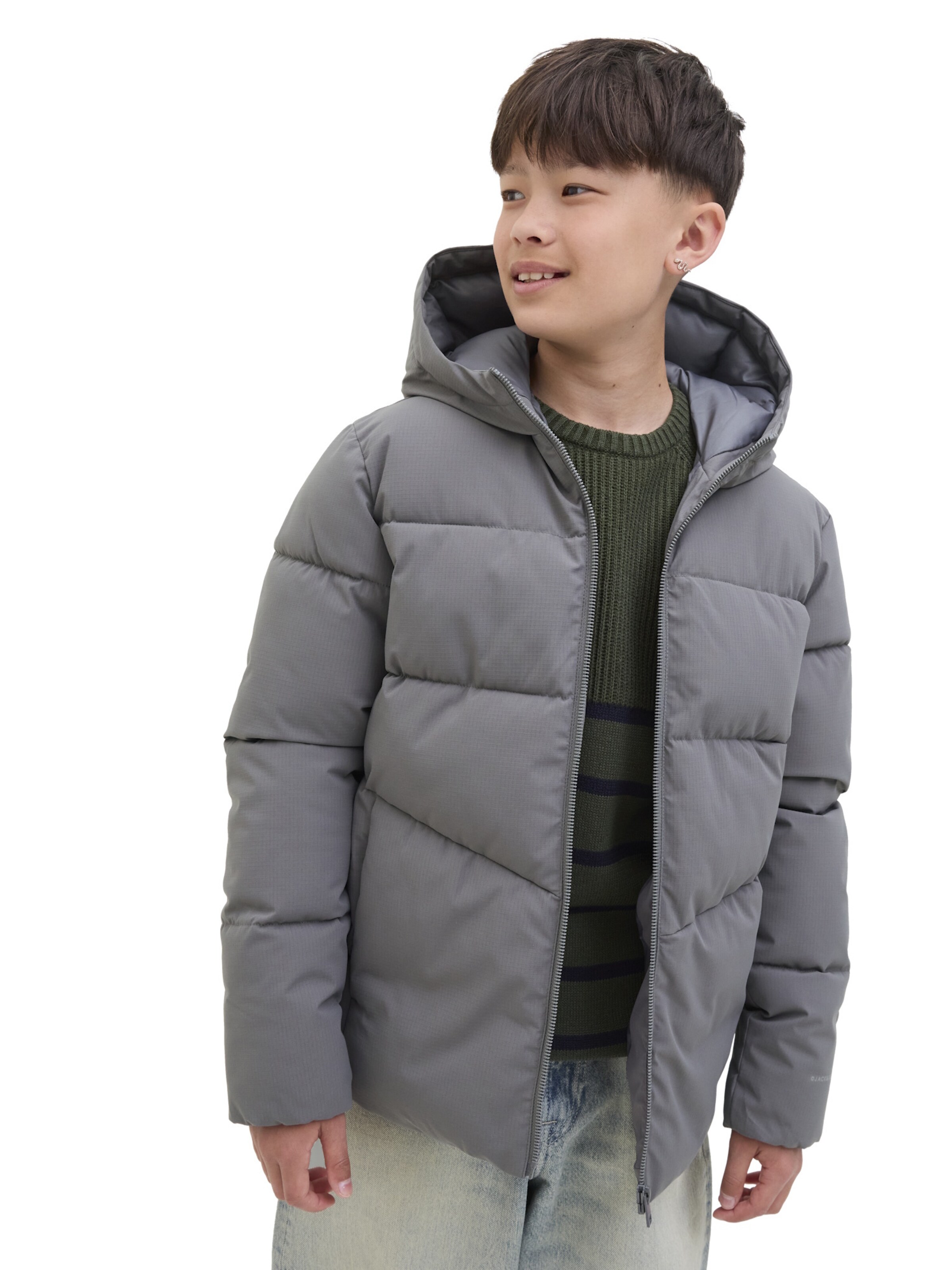 Giacca invernale 'Global' di Jack & Jones Junior in grigio