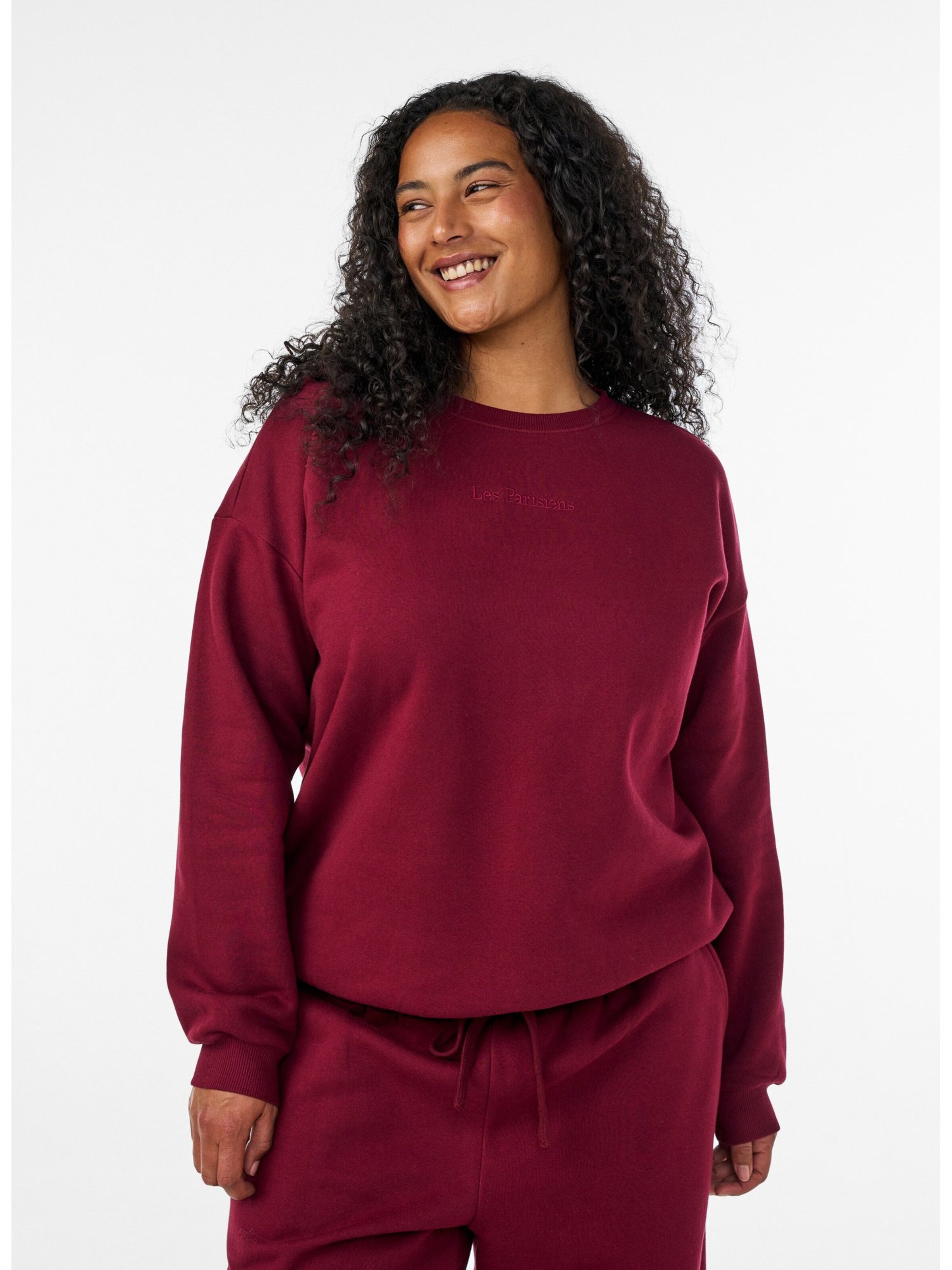 ZizziSweater majica 'MRIKKE' - crvena boja: prednji dio