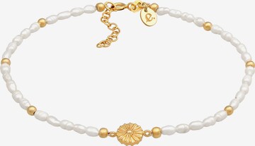 ELLI PREMIUM Fußschmuck 'Perle, Sonne' in Gold: predná strana