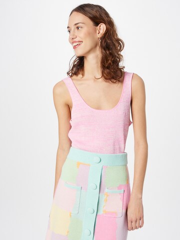 Warehouse Knitted Top in Pink: front