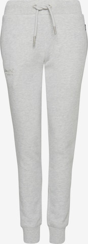 Superdry Tapered Broek in Grijs: voorkant