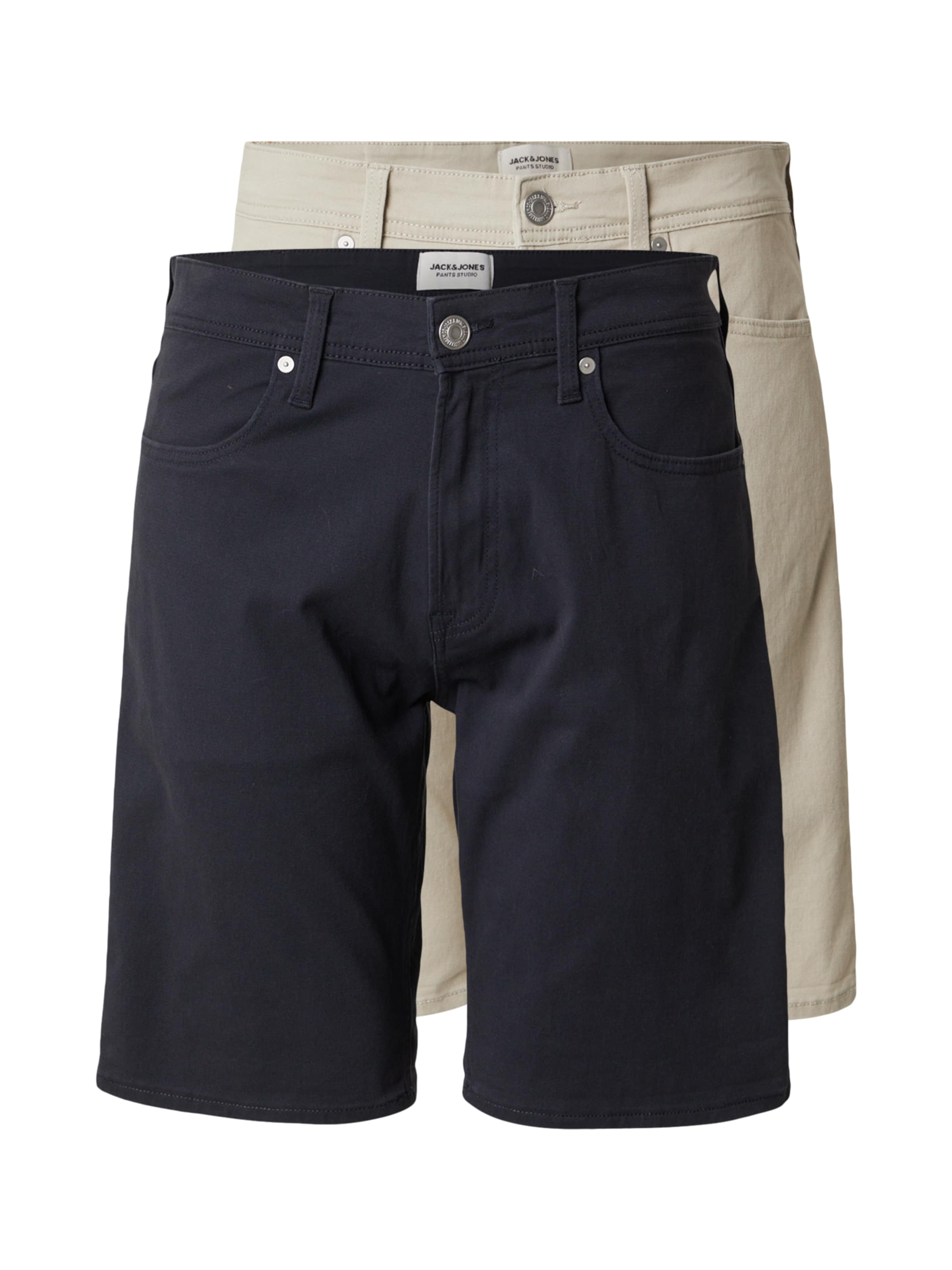 JACK & JONES Shorts 'JPSTRICK DYLAN' in beige / dunkelblau, Produktansicht