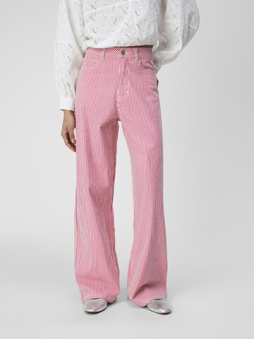 OBJECT Wide Leg Jeans 'Moji' i pink: forside