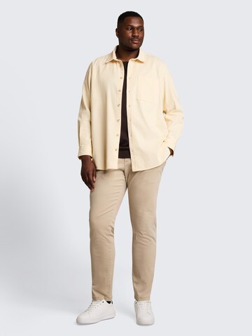 TOM TAILOR Men + Regular Fit Hemd in Beige