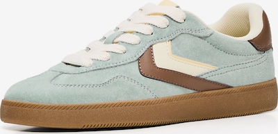 Bershka Matalavartiset tennarit värissä norsunluu / pastellinsininen / ruskea, Tuotenäkymä