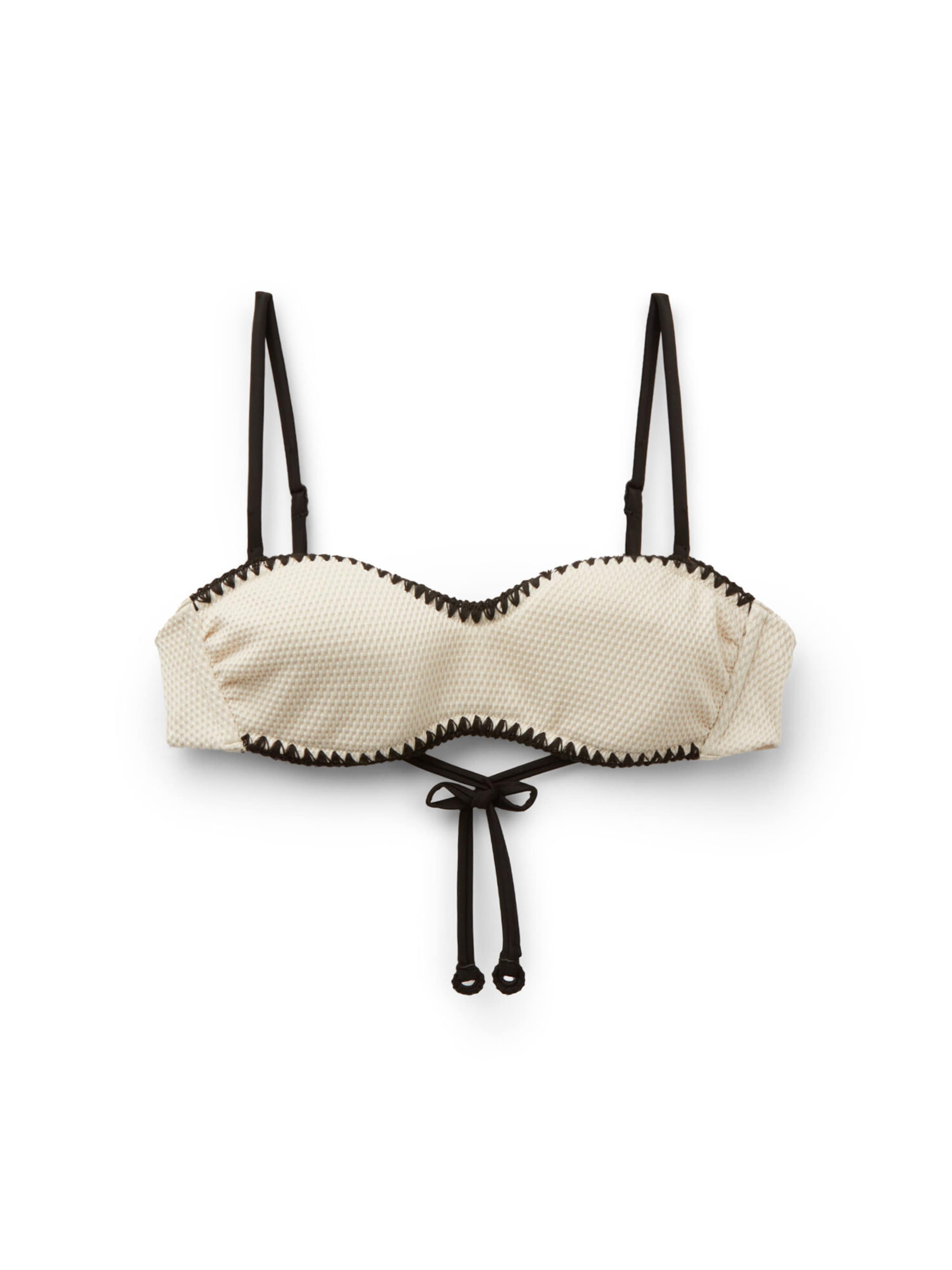 CALZEDONIA Bikinitop 'Bicolor Embroidery' in Beige: Vorderseite