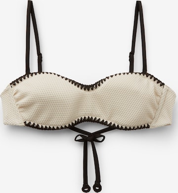 CALZEDONIA Bikinitop 'Bicolor Embroidery' in Beige: Vorderseite