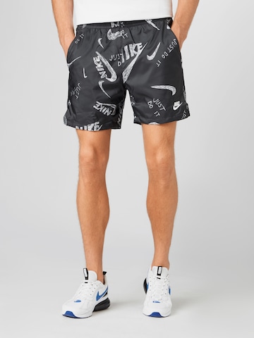 juoda Nike Sportswear Standartinis Kelnės: priekis