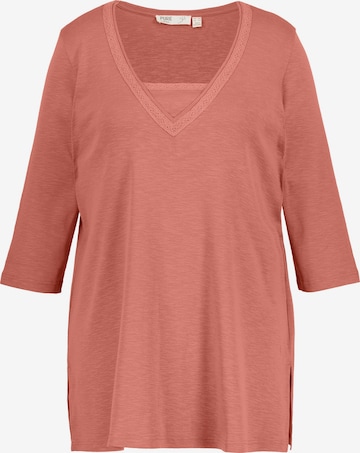 T-shirt Ulla Popken en orange : devant