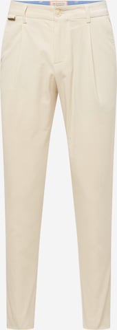 SCOTCH & SODA Slim fit Pleat-front trousers 'Blake' in White: front