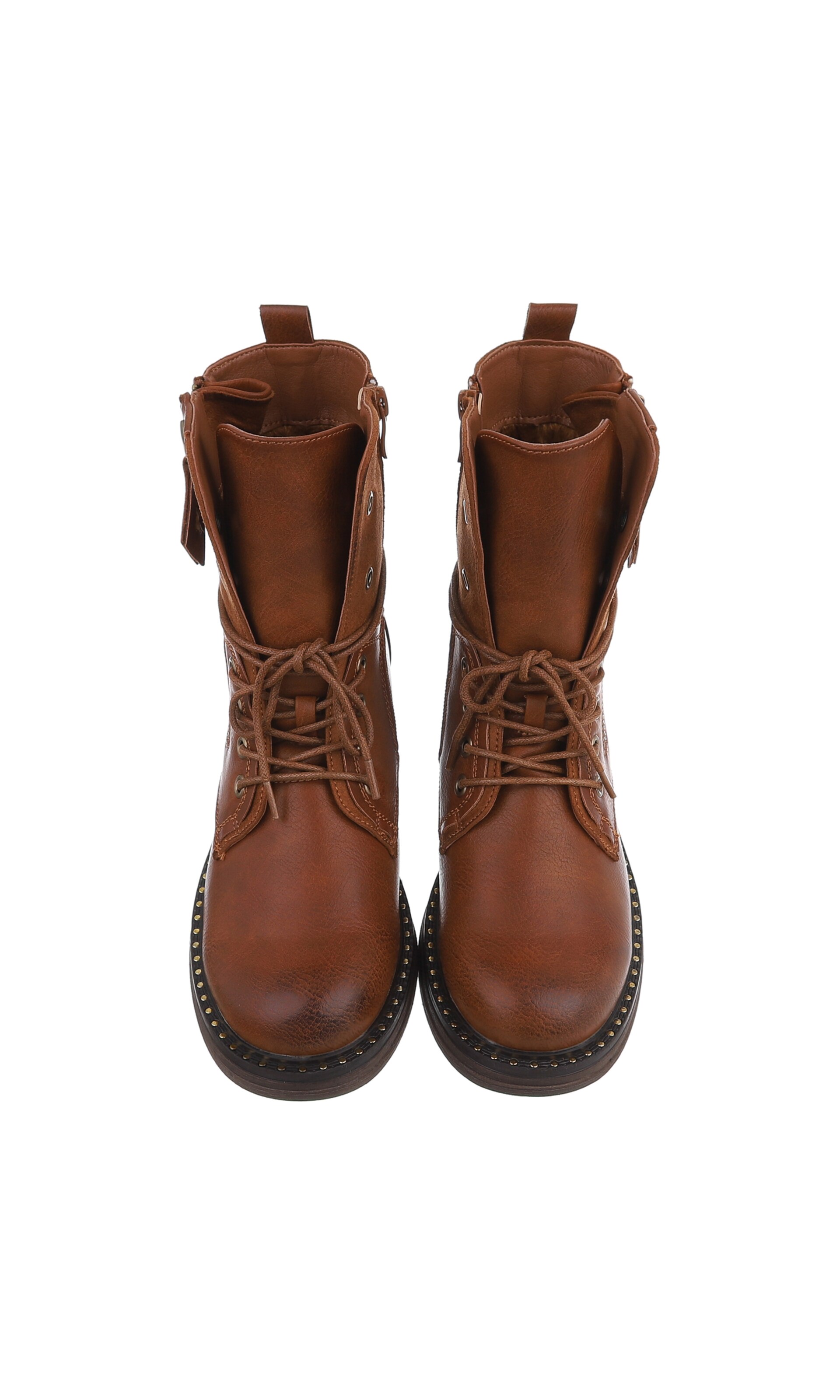 Ital-Design Stiefeletten 'Flache' in Braun