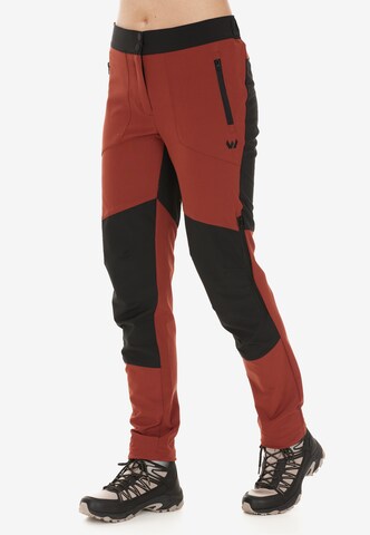 Whistler Regular Outdoorbroek 'Saldon' in Rood: voorkant