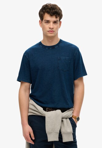 T-Shirt 'The Merchant Store' Superdry en bleu : devant