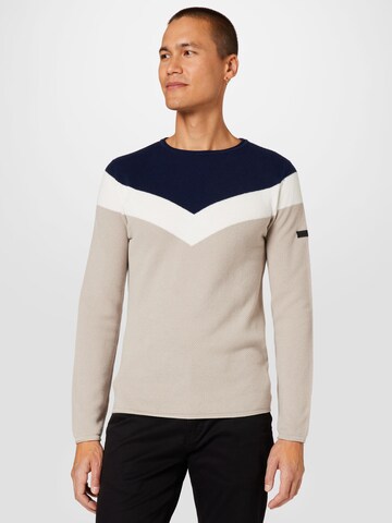 Pullover 'RÜDIGER' di Key Largo in beige: frontale