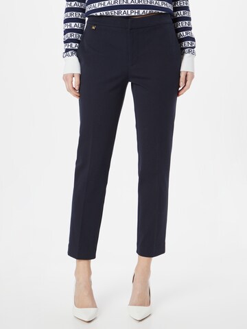 Coupe slim Pantalon 'LYCETTE' Lauren Ralph Lauren en bleu : devant