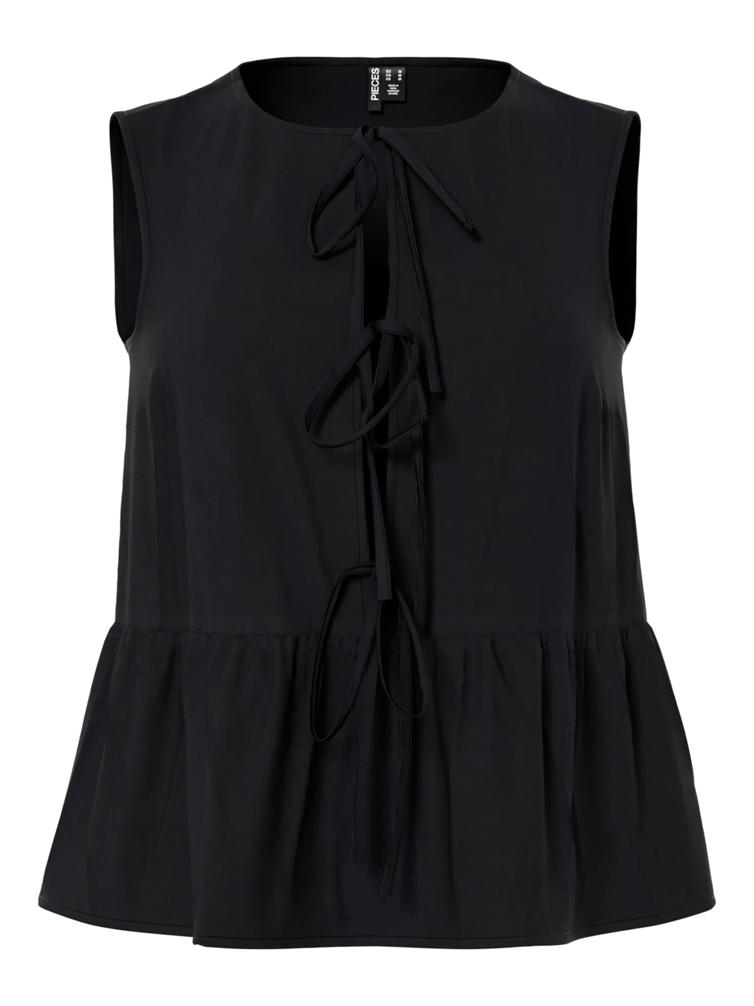 Chemisier 'PCJolly' PIECES en noir : devant