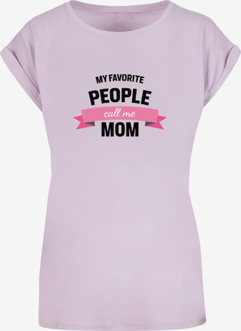 Merchcode T-Shirt 'Mothers Day - My Favorite People Call Me Mom' in Lila: predná strana