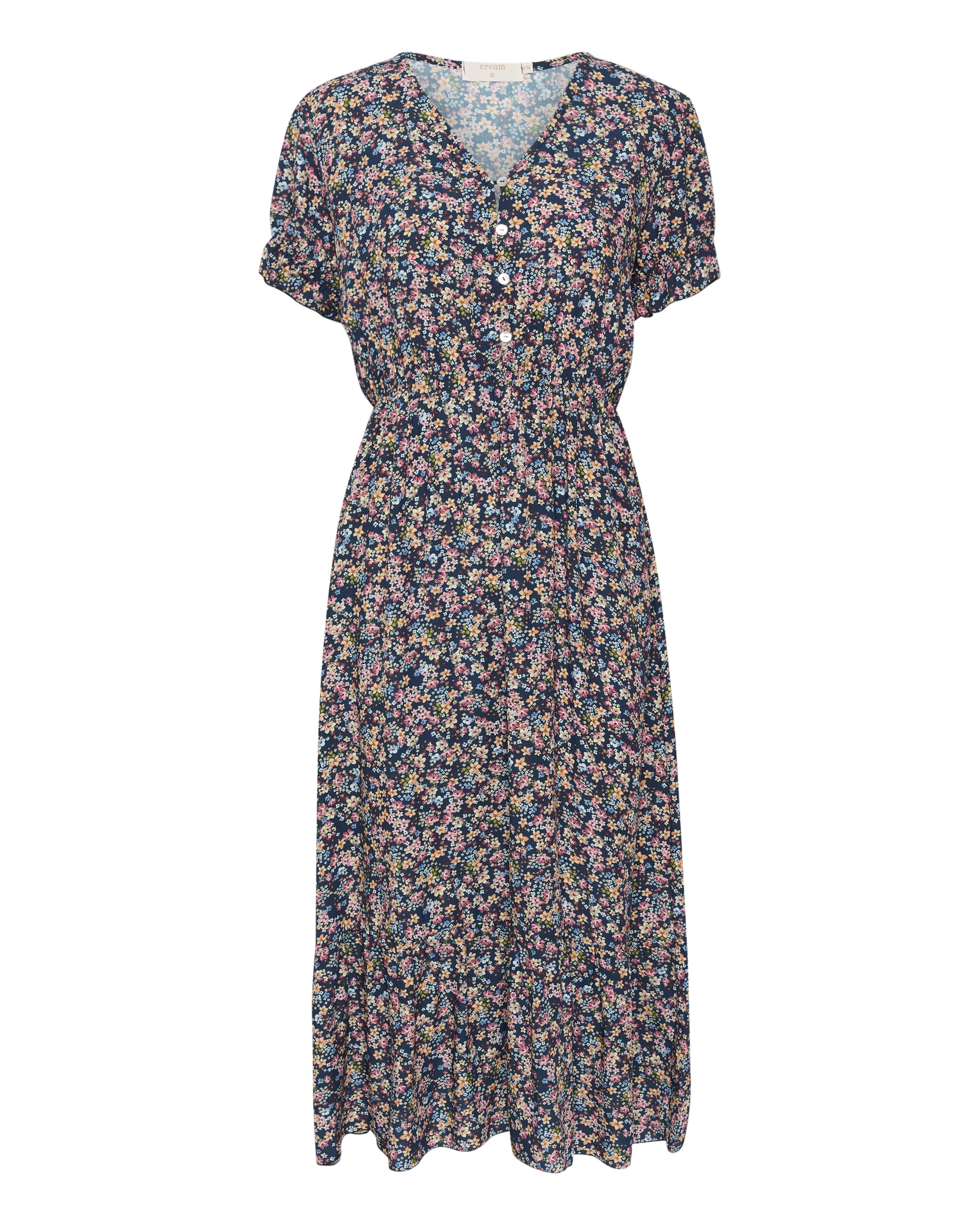 Cream Kjole 'Lina' i blandingsfarvet: forside