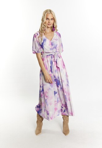 Robe IZIA en mélange de couleurs : devant