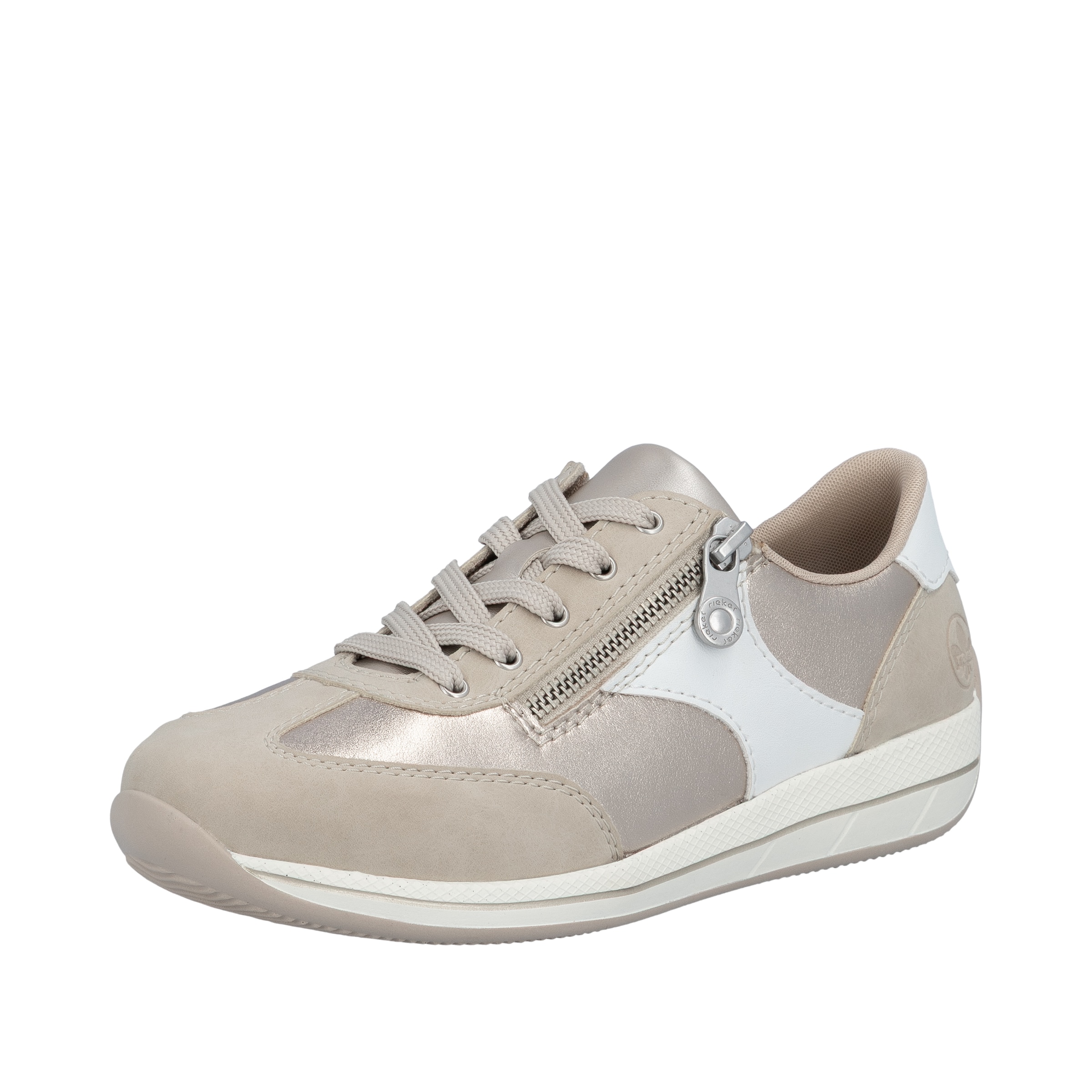 Baskets basses Rieker en beige : devant