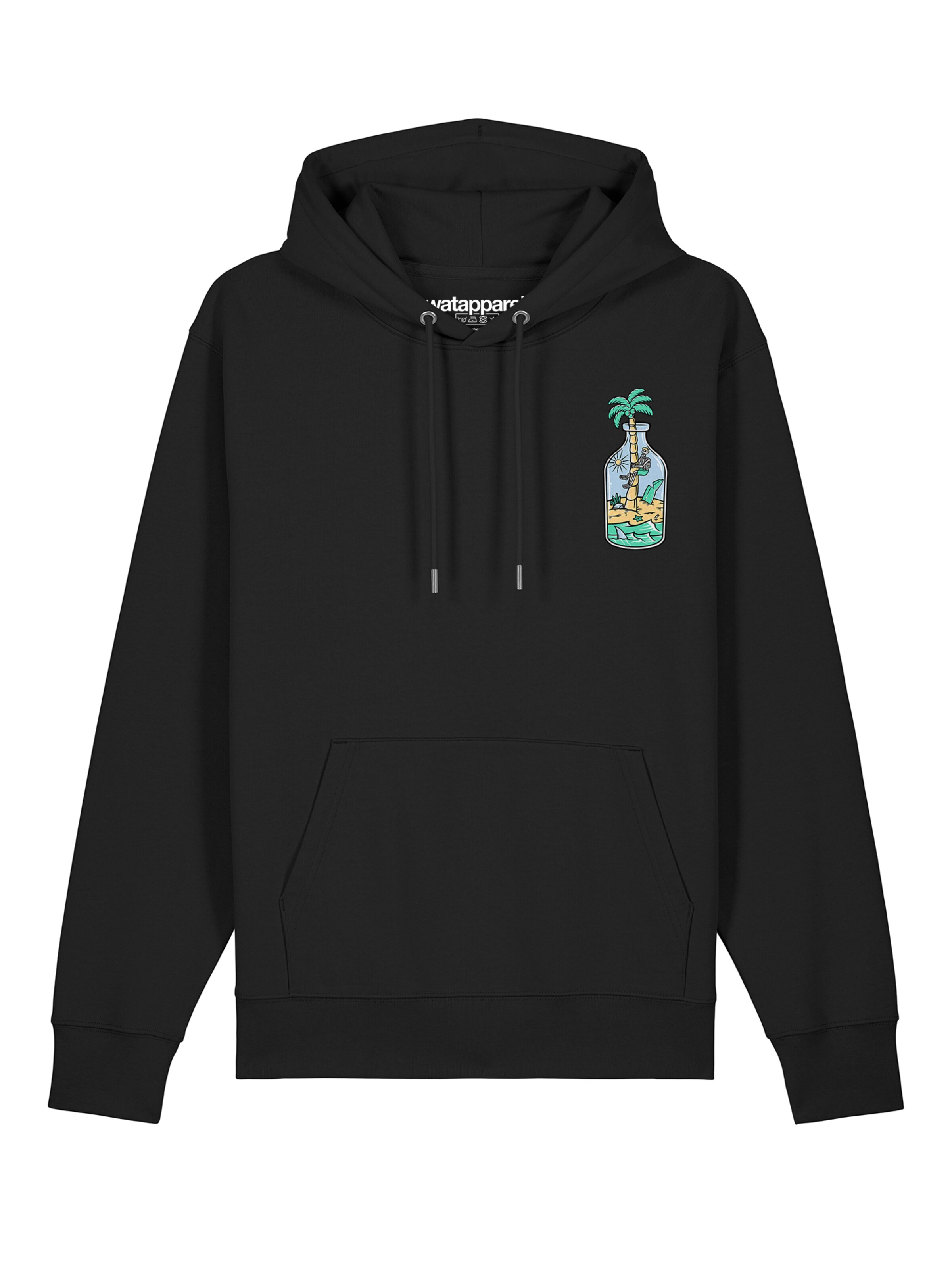 Watapparel Sweatshirt ' Holiday in a bottle ' in Black: front