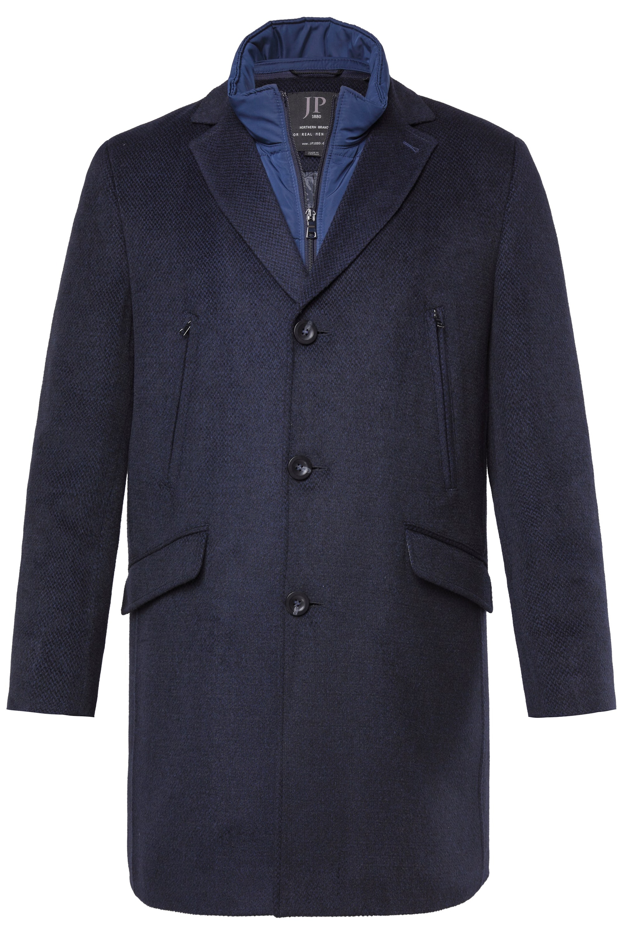 JP1880 Between-seasons coat in Blue: front