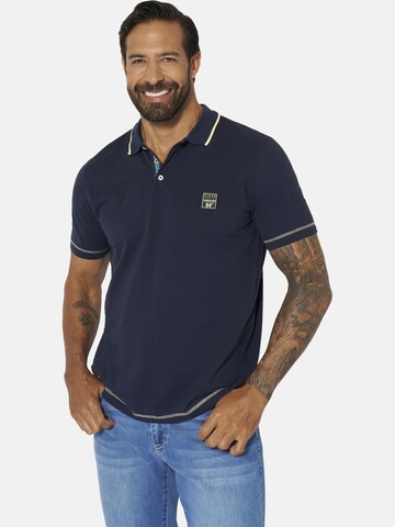 Jan Vanderstorm Poloshirt 'Jonatar' in Blau: Vorderseite