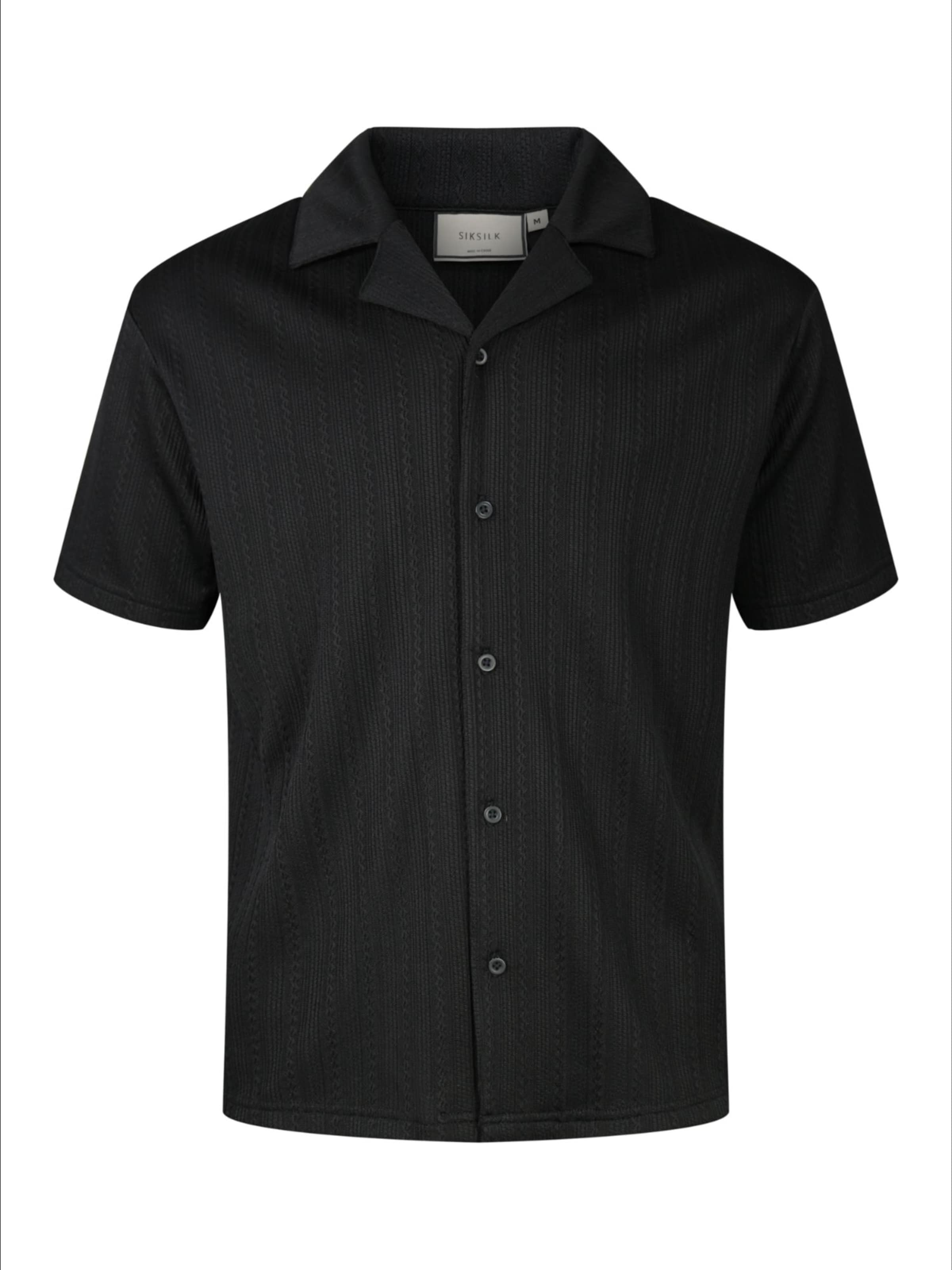 T-Shirt SikSilk en noir : devant