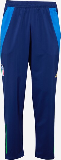 ADIDAS PERFORMANCE Pantalon de sport 'Italy Tiro 24' en bleu / bleu marine / or / vert, Vue avec produit
