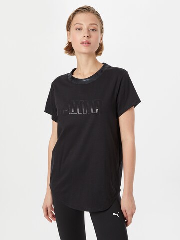 PUMA - Camiseta funcional en negro: frente