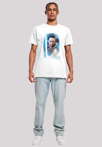 F4NT4STIC T-Shirt 'Star Wars The Last Jedi Rey Brushed' in Weiß