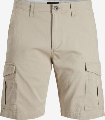 Pantalon cargo Jack & Jones Plus en beige : devant