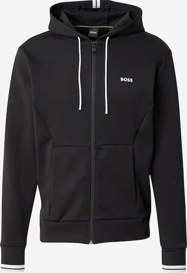 Džemperis iš BOSS, spalva – juoda / balta, Prekių apžvalga