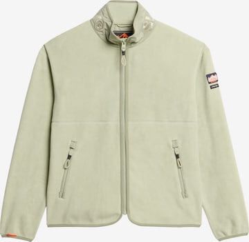 Veste en polaire Superdry en vert : devant